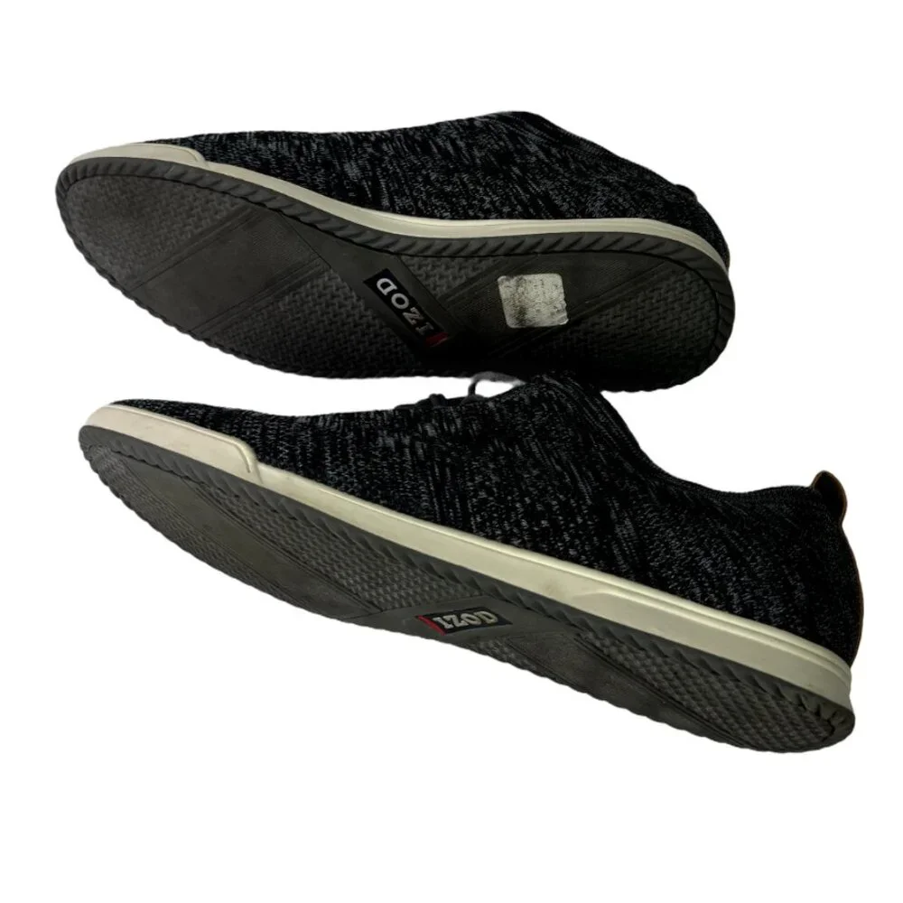 Izod Men's Grey & Black Casual Loafers Size:13M